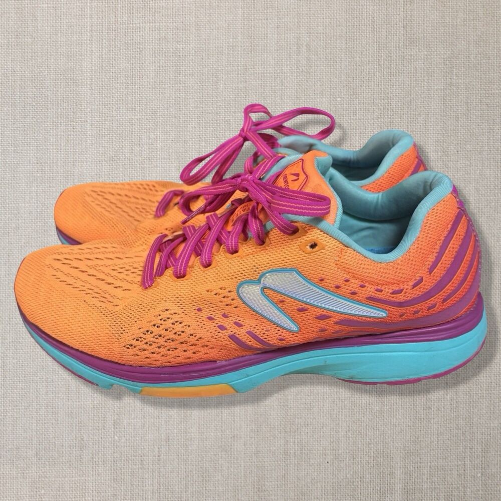 Newton Fate 8 Running Shoes Womens 8.5 Orange Pink Trainer Athletic W011622